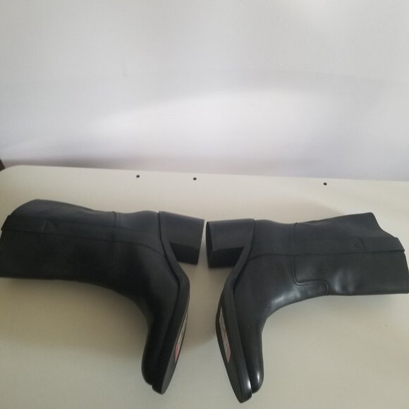 NWOB Jeffrey Campbell Desert-Me Women's Black Leather Mid Calf Boots Sz 6M - Picture 5 of 12